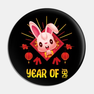 Good Luck Zodiac Happy Chinese New Year of the Rabbit Pin