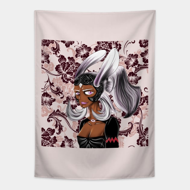 final fantasy bunny archer fran the viera Tapestry by jorge_lebeau