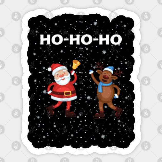 Funny Santa Christmas Ornament Xmas Holiday Gift - Funny Santa Christmas Gift - Sticker