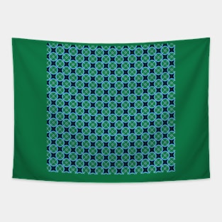 pattern blue on blue circles Tapestry