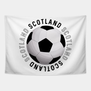 Black and White Scotland Football Design Tapestry