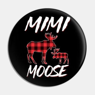 Red Plaid Mimi Moose Matching Family Pajama Christmas Gift Pin