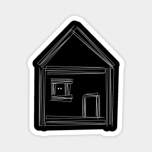 Person Watching From a House at Night Magnet