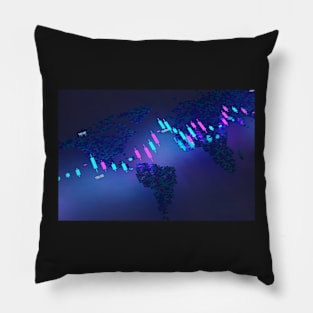 Trading chart Pillow