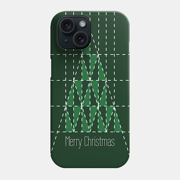 Green Architect Christmas Tree Phone Case by kallyfactory