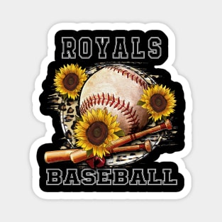 Awesome Baseball Name Royals Proud Team Flowers Magnet