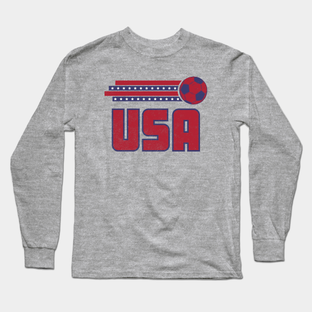 Korrespondance milits Abnorm USA Soccer Retro Vintage - Us Soccer - Long Sleeve T-Shirt | TeePublic