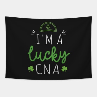 I'm a Lucky CNA Funny Patricks Day Nurse Gift - Nurse Shamrock St Patrick's Day Gift Tapestry