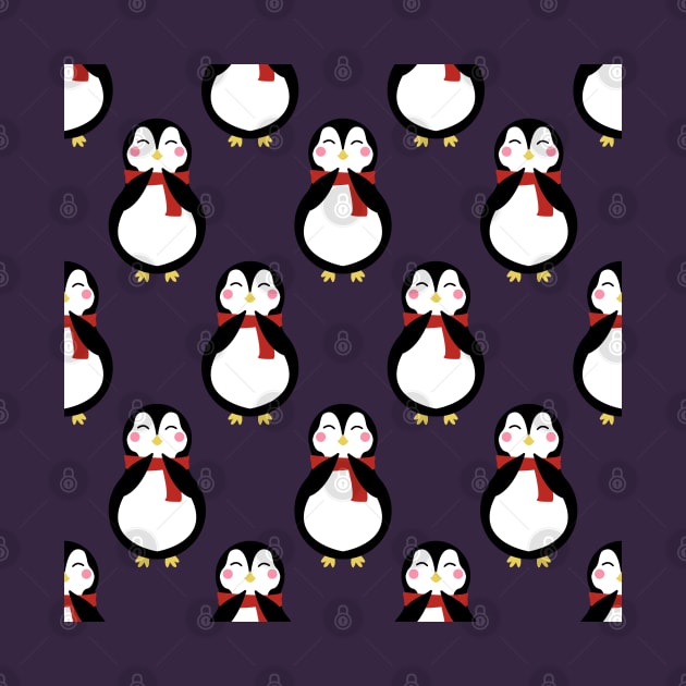 Seamless pattern with cute penguins by Nataliia1112