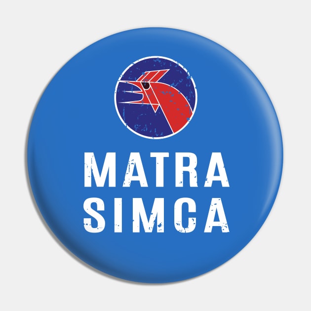 Matra Simca 1973 distressed worn print Pin by retropetrol