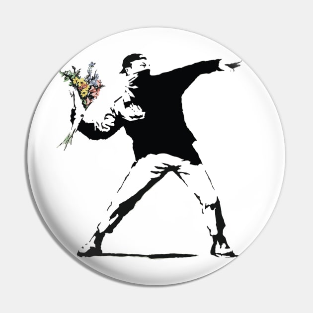 Flower thrower Pin by PopGraphics