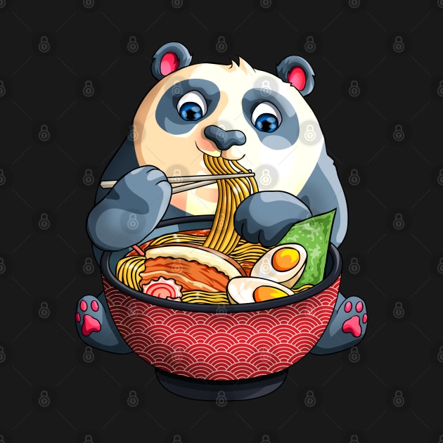 Kawaii Panda Noodles Cute Anime Panda Ramen Otaku Weeaboo by Blink_Imprints10