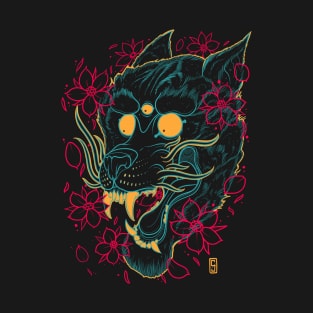 Wolf in Flowers T-Shirt