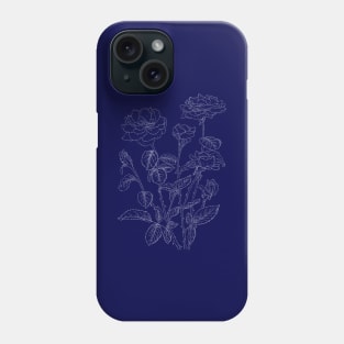 White Garden Roses Phone Case