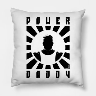 Power Daddy (Dad / Papa / Rays / Black) Pillow