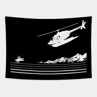 Heli-huntin' - inverted Tapestry