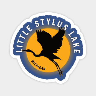 Little Stylus Lake in Michigan Heron Sunrise Magnet