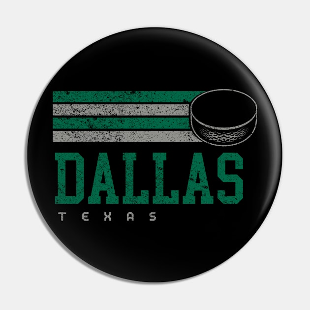 Dallas Hockey Retro Vintage Stripes Pin by Ruffeli