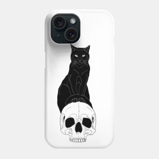 Halloween Design - Cat with Skull Phone Case