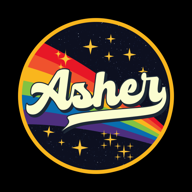 Asher // Rainbow In Space Vintage Style by LMW Art