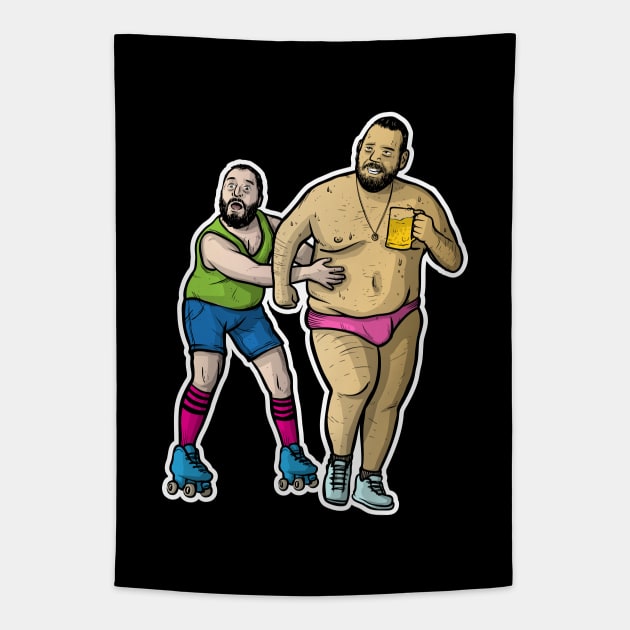 Two Bears Tapestry by Baddest Shirt Co.