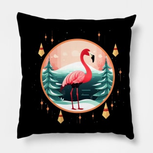 Flamingo Flock Sunset, Love Flamingos Pillow