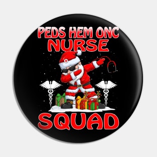 Christmas Peds Hem Onc Nurse Squad Reindeer Pajama Dabing Santa Pin