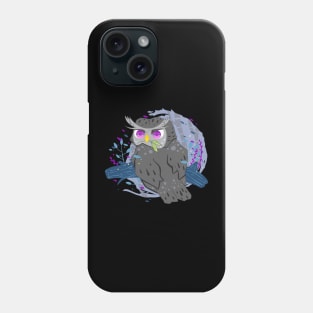 The little cute black owl with pattern- for Men or Women Kids Boys Girls love owl Phone Case