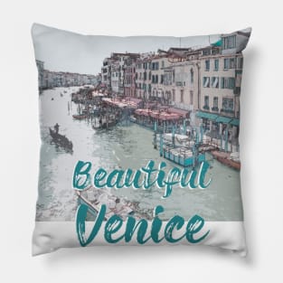 Venice city, the pearl of Europe located in Italy Pillow