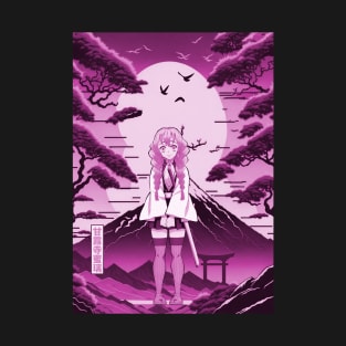 Purple kanroji japan style T-Shirt