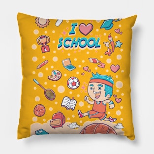 i love school Pillow