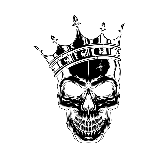 Skull in Crown by Seedsplash