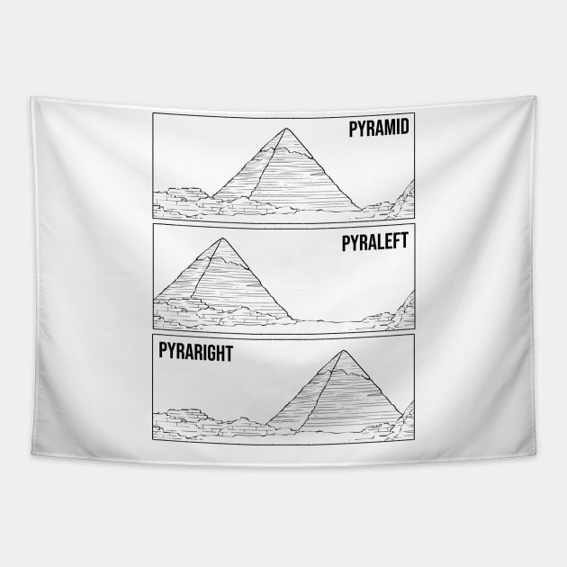 Pyramid Meme Funny Ancient Egypt Pyramids Egyptian Gift Tapestry by TellingTales