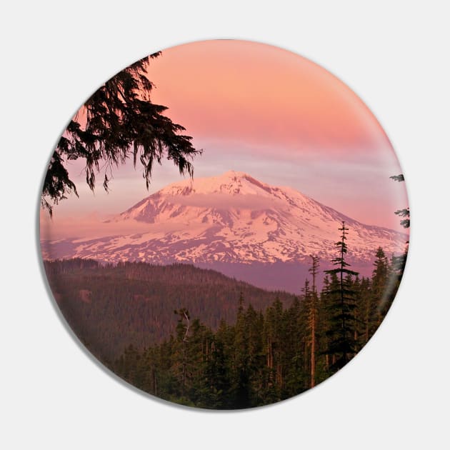 Mt Adams Washington Sunset Pin by Rebekah Slick