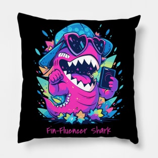 The Fin-Fluencer | A Shark T-Shirt Pillow