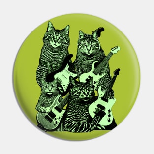 GUITAR CATS (green version) Pin