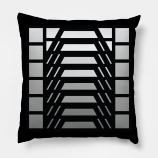 “Dimensional Stairway (No.2)” - V.1 Grey - (Geometric Art) (Dimensions) - Doc Labs Pillow