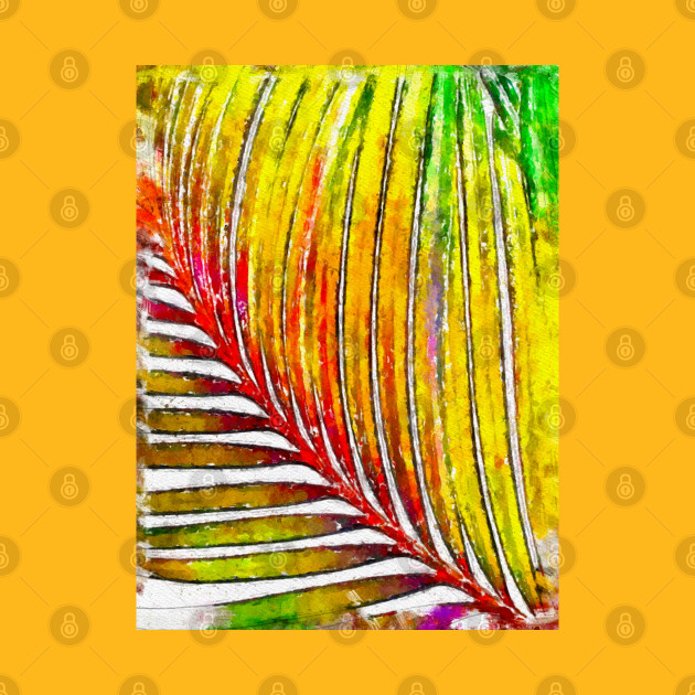 Watercolor Palm Leaf by danieljanda