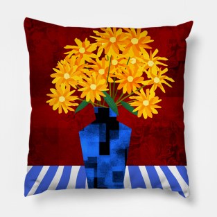 Abstract Flowers Pillow