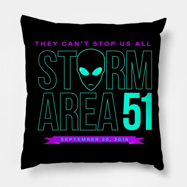 Storm Area 51 Pillow by Vector Deluxe