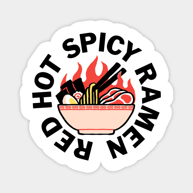 Red Hot Spicy Ramen Magnet by mohymochi