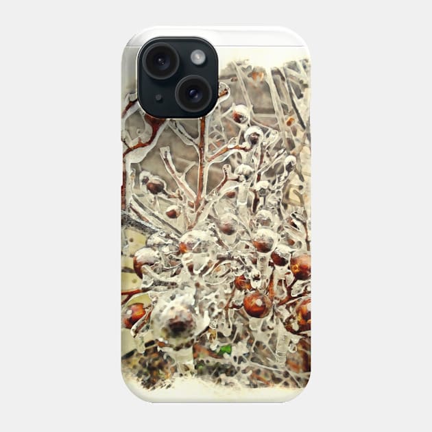 Ice glazed branches Phone Case by PandLCreations