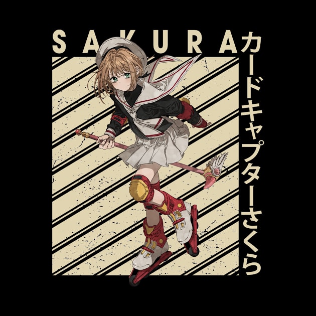 Graphic Sakura Girl Japanese Anime by WholesomeFood