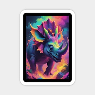 Triceratops Dinosaur Multi-Coloured Magnet