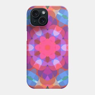 Retro Mandala Flower Pink Blue and Purple Phone Case