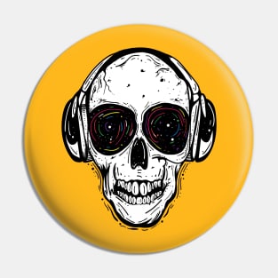 Psychedelic Skull Pin