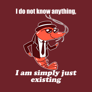 I Do Not Know Anything I Am Simply Just Existing T-Shirt