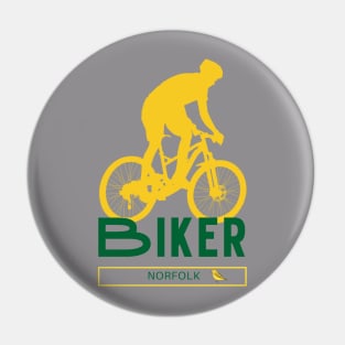 Norfolk Biker Yellow and Green Pin