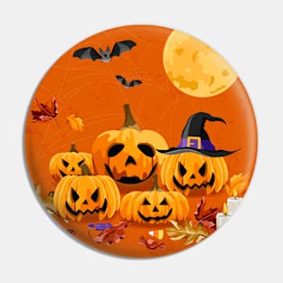 Autumn Pumpkin Midnight Pin