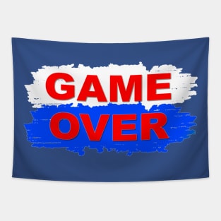 GAME-OVER,-RED,-BLUE Tapestry